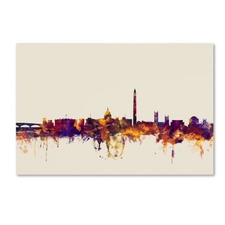 Michael Tompsett 'Washington DC Skyline V' Canvas Art,12x19